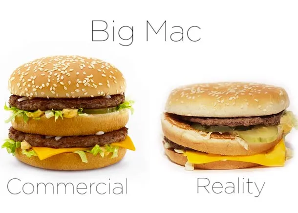 mcdonalds advertising and reality